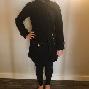 Joie Black Belted Coat